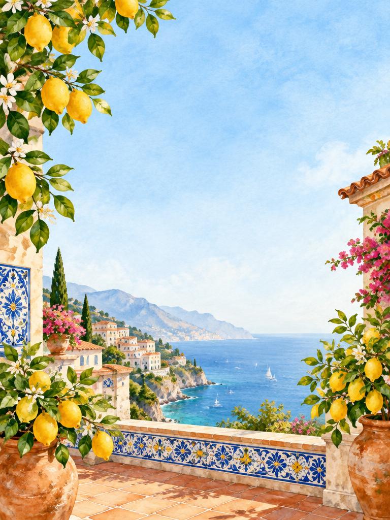 Amalfi Coast invitation design